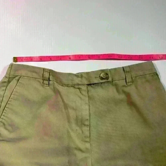Lands End Shorts Girls Size 10 Plus Beige High Rise Adjustable Waist Cotton Poly - Picture 2 of 11